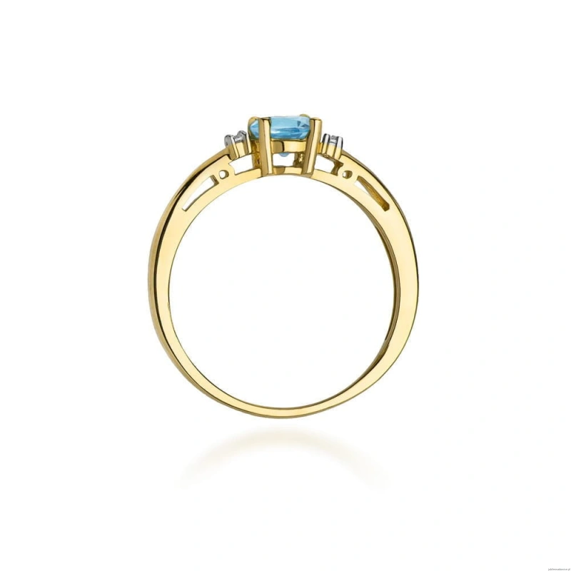 Pierścionek W010 Topaz 0,50ct żółte złoto