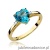 Pierścionek W012 Topaz 1,20ct żółte złoto