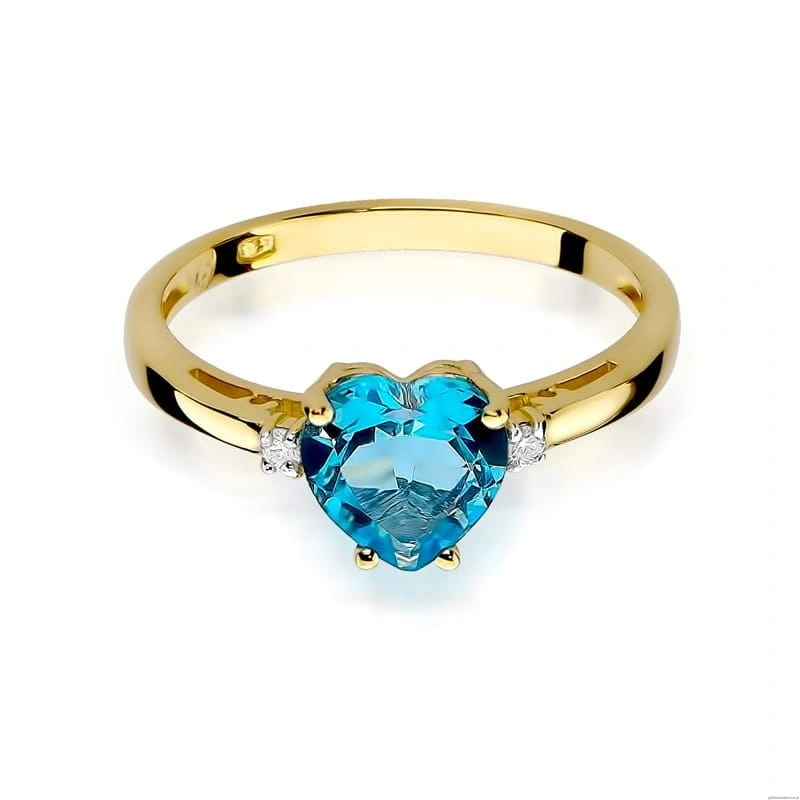 Pierścionek W012 Topaz 1,20ct żółte złoto