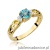 Pierścionek W014 Topaz 0,50ct żółte złoto