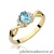 Pierścionek W019 Topaz 0,50ct żółte złoto