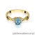 Pierścionek W019 Topaz 0,50ct żółte złoto