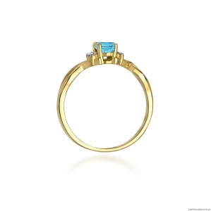 Pierścionek W019 Topaz 0,50ct żółte złoto