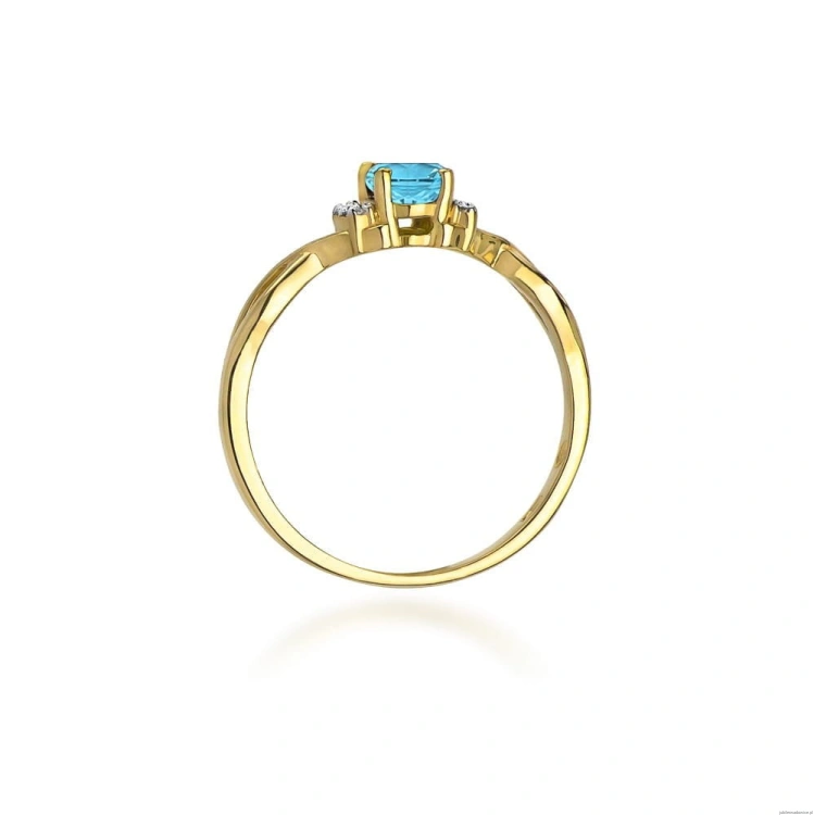 Pierścionek W019 Topaz 0,50ct żółte złoto