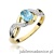 Pierścionek W028 Topaz 0,50ct żółte złoto