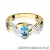 Pierścionek W028 Topaz 0,50ct żółte złoto