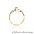 Pierścionek W028 Topaz 0,50ct żółte złoto