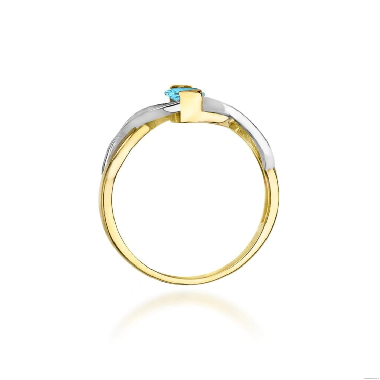 Pierścionek W028 Topaz 0,50ct żółte złoto