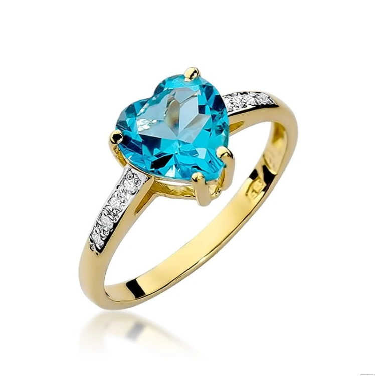 Pierścionek W031 Topaz 1,20ct żółte złoto