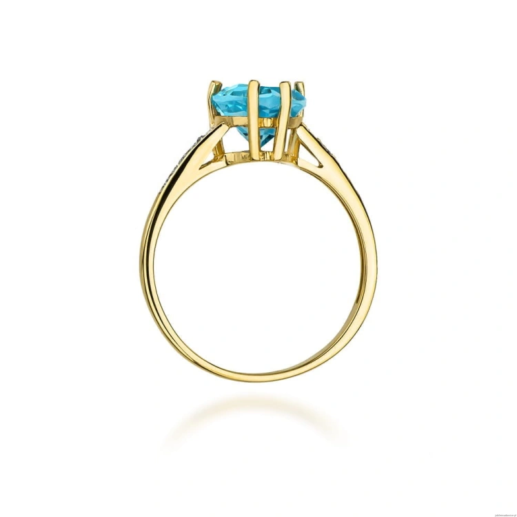 Pierścionek W031 Topaz 1,20ct żółte złoto