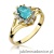 Pierścionek W037 Topaz 0,90ct żółte złoto
