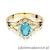 Pierścionek W037 Topaz 0,90ct żółte złoto