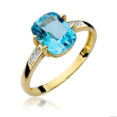 Pierścionek W038 Topaz 2,40ct żółte złoto
