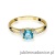 Pierścionek W039 Topaz 0,70ct żółte złoto