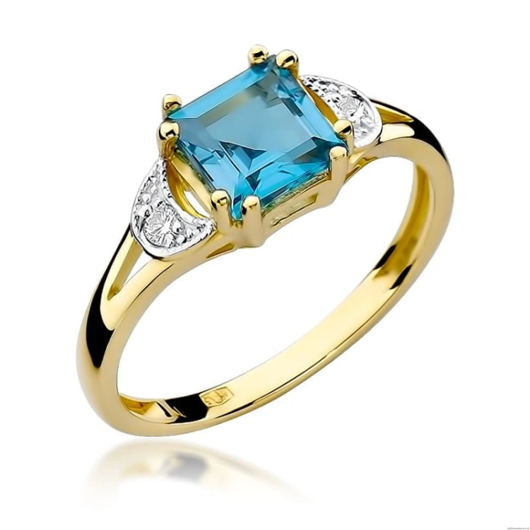 Pierścionek W040B Topaz 1,40ct żółte złoto