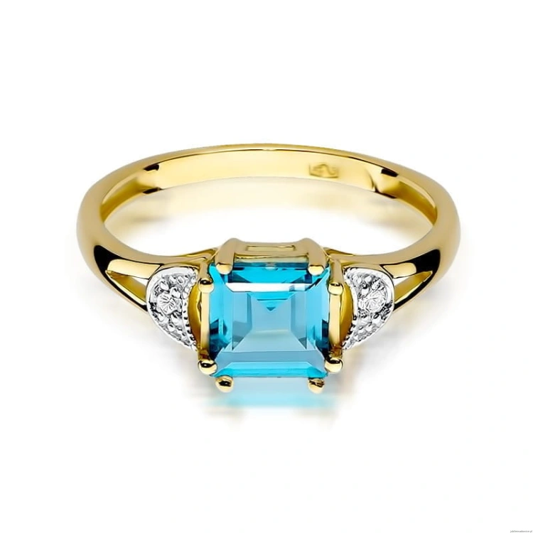 Pierścionek W040B Topaz 1,40ct żółte złoto