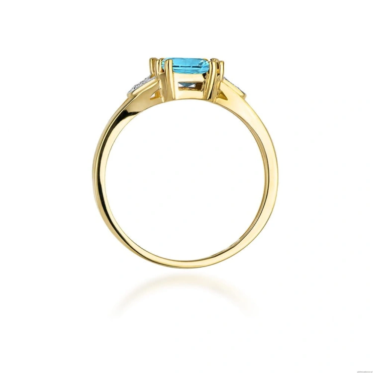 Pierścionek W040B Topaz 1,40ct żółte złoto