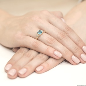 Pierścionek W040B Topaz 1,40ct żółte złoto