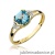 Pierścionek W040 Topaz 1,10ct żółte złoto