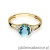 Pierścionek W040 Topaz 1,10ct żółte złoto
