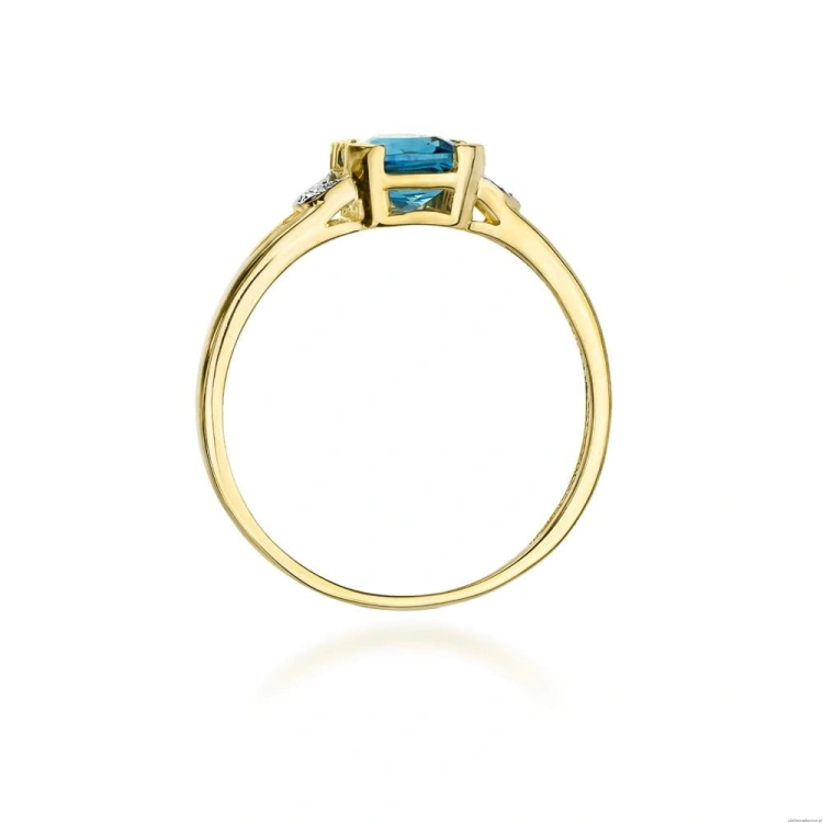 Pierścionek W040 Topaz 1,10ct żółte złoto