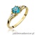 Pierścionek W044 Topaz 0,70ct żółte złoto