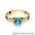 Pierścionek W044 Topaz 0,70ct żółte złoto