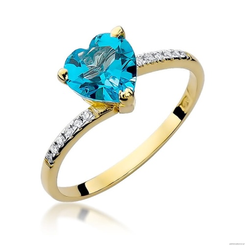Pierścionek W050 Topaz 1,20ct żółte złoto