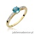 Pierścionek W066 Topaz 0,50ct żółte złoto
