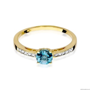 Pierścionek W066 Topaz 0,50ct żółte złoto