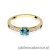 Pierścionek W066 Topaz 0,50ct żółte złoto
