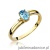 Pierścionek W068 Topaz 0,50ct żółte złoto