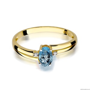 Pierścionek W068 Topaz 0,50ct żółte złoto