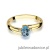 Pierścionek W068 Topaz 0,50ct żółte złoto