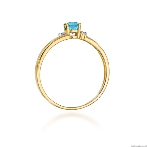 Pierścionek W068 Topaz 0,50ct żółte złoto