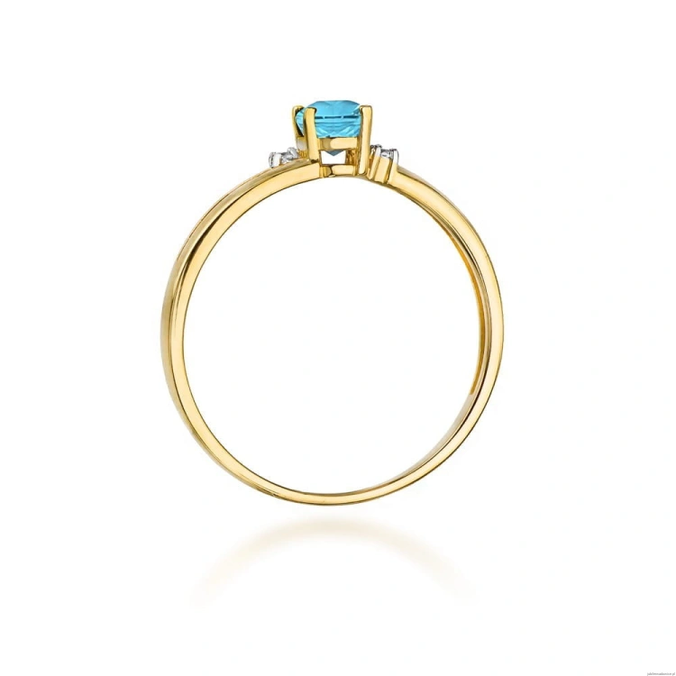Pierścionek W068 Topaz 0,50ct żółte złoto