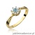 Pierścionek W072 Topaz 0,15ct żółte złoto