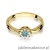 Pierścionek W072 Topaz 0,15ct żółte złoto