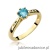 Pierścionek W074 Topaz 0,50ct żółte złoto