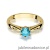 Pierścionek W074 Topaz 0,50ct żółte złoto