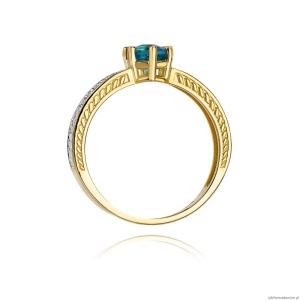 Pierścionek W075 Topaz 0,50ct żółte złoto