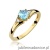 Pierścionek W0076 Topaz 0,50ct żółte złoto