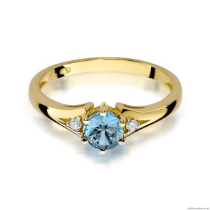 Pierścionek W0076 Topaz 0,50ct żółte złoto
