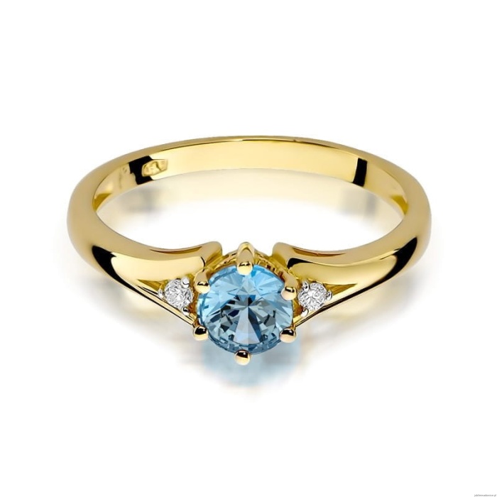 Pierścionek W0076 Topaz 0,50ct żółte złoto