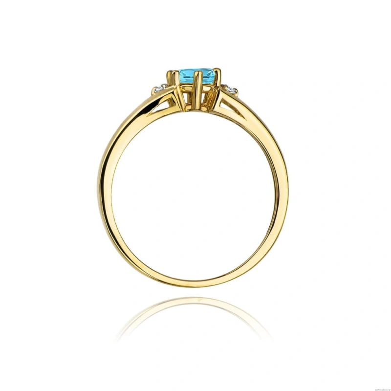 Pierścionek W0076 Topaz 0,50ct żółte złoto