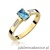 Pierścionek W078 Topaz 0,65ct żółte złoto