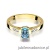 Pierścionek W078 Topaz 0,65ct żółte złoto