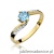 Pierścionek W084 Topaz 0,50ct żółte złoto