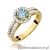 Pierścionek W087 Topaz 0,50ct żółte złoto