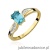 Pierścionek W094 Topaz 0,65ct żółte złoto
